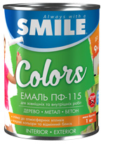 Емаль алкідна SMILE ПФ-115, глянець світло-зелений, 0,9кг